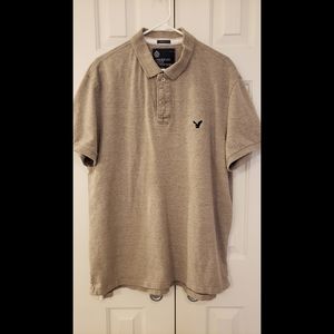 American Eagle Polo Shirt Tan XXL